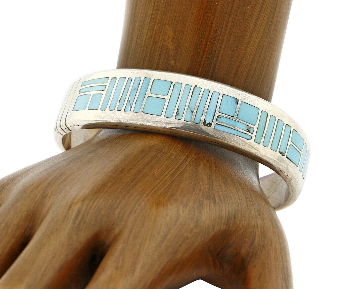 C. 1980's Navajo MM & AS Natural Blue Turquoise .925 Silver