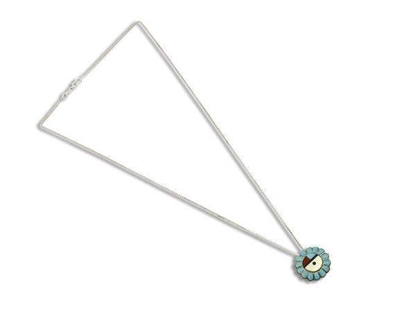 Women's Navajo Gemstone Pendant .925 Silver Gemsto