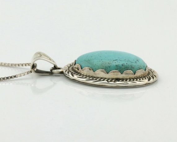 Navajo Handmade Pendant Necklace .925 Silver Arti… - image 7