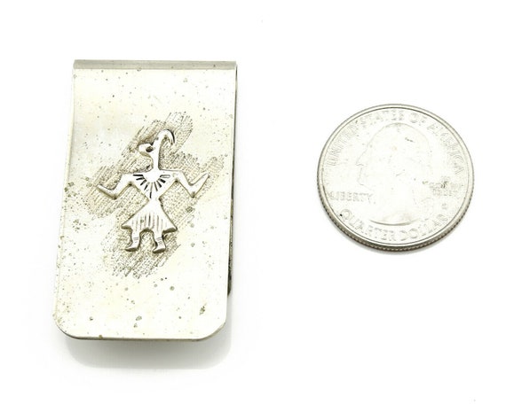 Navajo Money Clip .925 Silver & Nickle Hand Stamp… - image 7