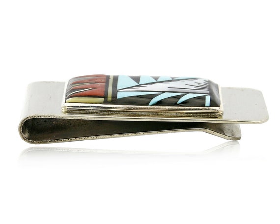 Zuni Signed C Booque Money Clip .925 Sterling Mul… - image 3