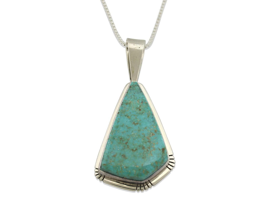 ダグラスザカリー　douglas zachary　シルバー　　ターコイズ Navajo Pendant .925 Silver Blue Turquoise Artist Signed Douglas