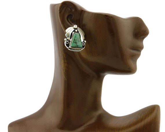 Women's Navajo Earrings .925 Silver Crescent Vall… - image 7