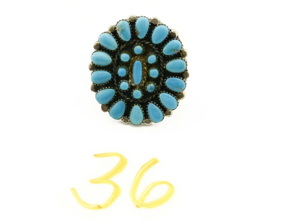 Women's Navajo Turquoise Ring .925 Silver Handmad… - image 10