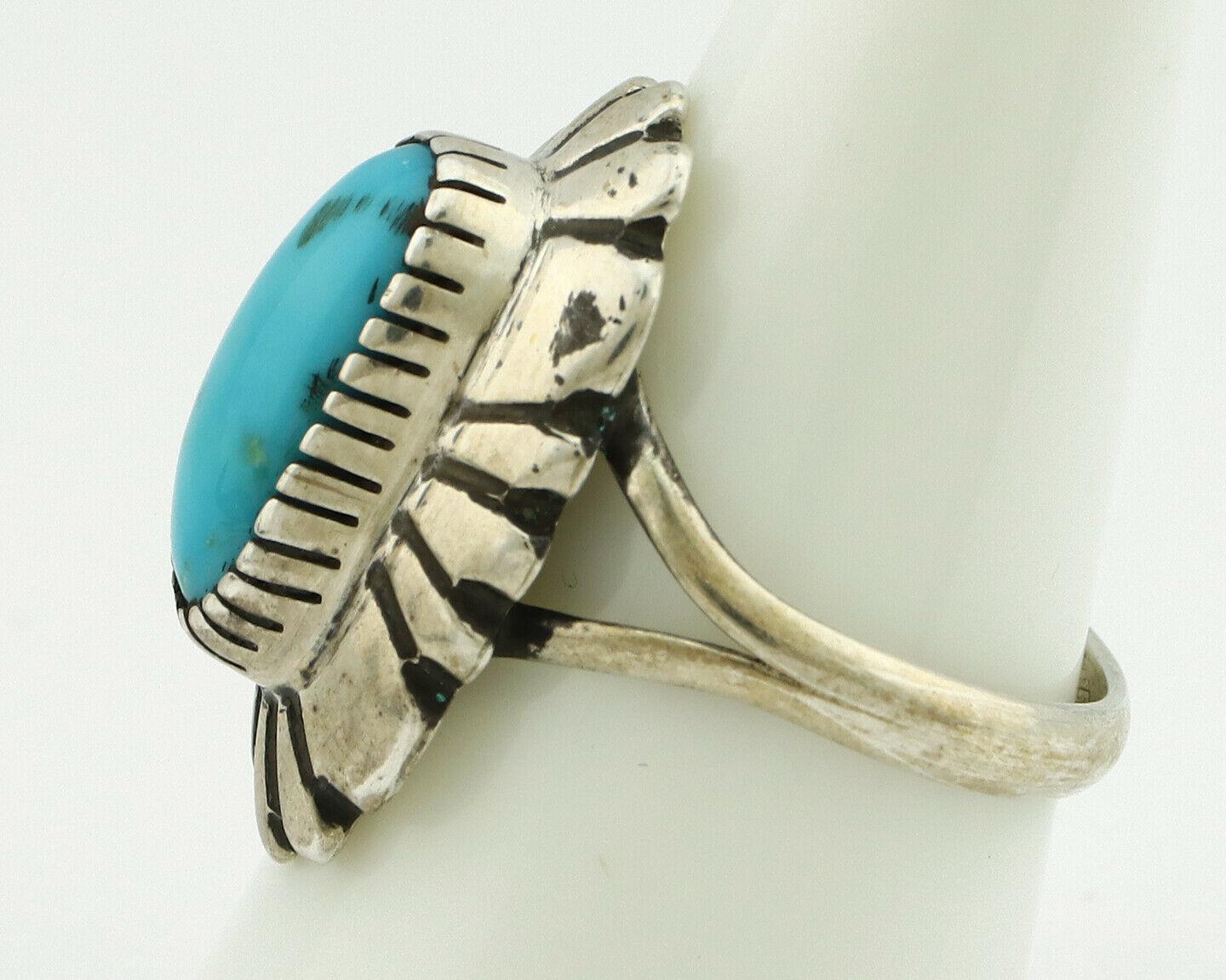 ナバホ リング .925 シルバー アリゾナ ターコイズ サイン入り M 