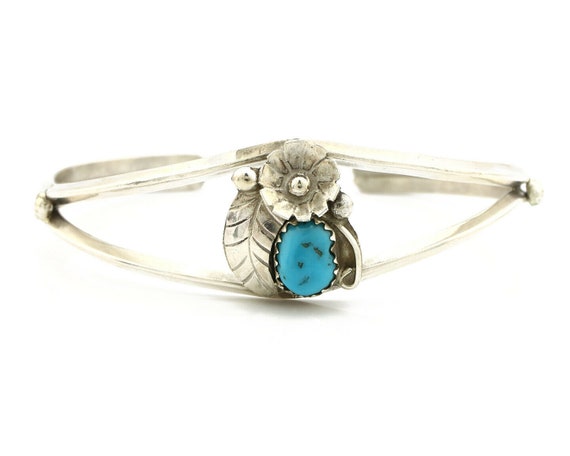 Navajo Bracelet .925 Silver Sleeping Beauty Turqu… - image 4