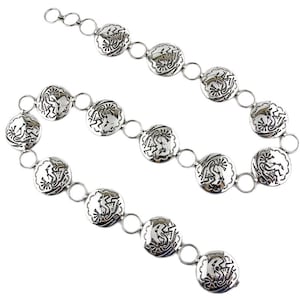 Navajo Hand Cut Concho Belt in Solid .925 Sterling Silver