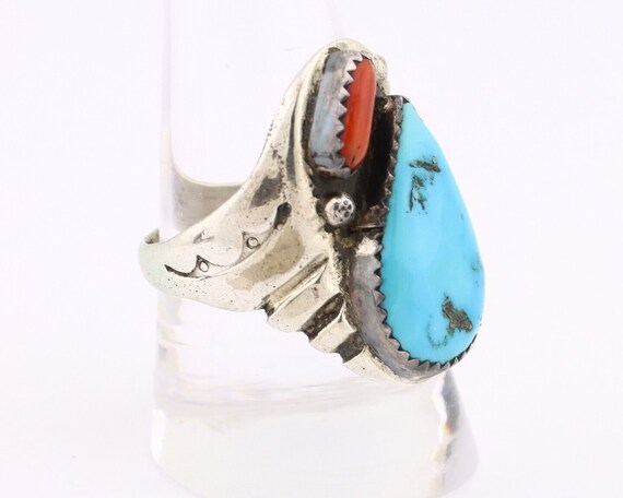 Navajo Ring 925 Silver Sleeping Beauty Turquoise … - image 5