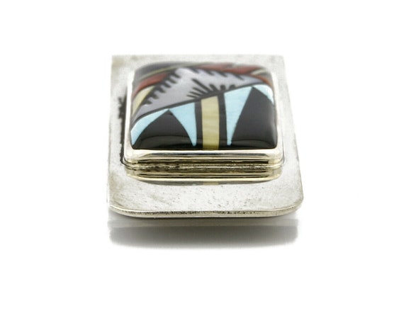 Zuni Signed C Booque Money Clip .925 Sterling Mul… - image 6
