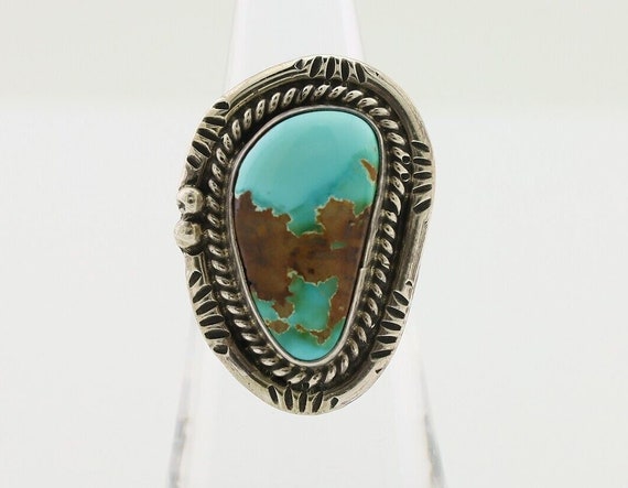 Navajo Ring 925 Silver Royston Turquoise Native A… - image 4