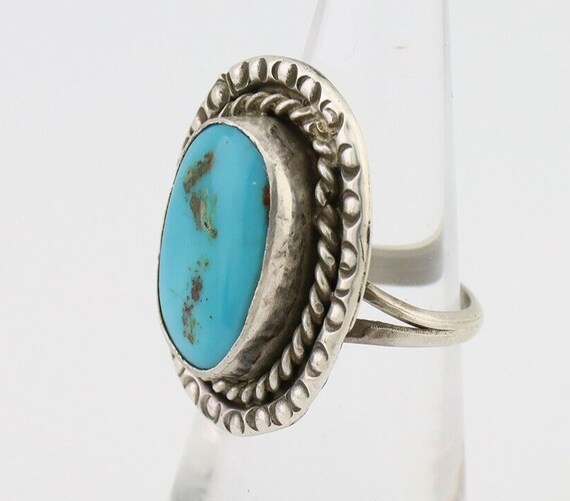 Navajo Handmade Ring 925 Silver Turquoise Native … - image 5