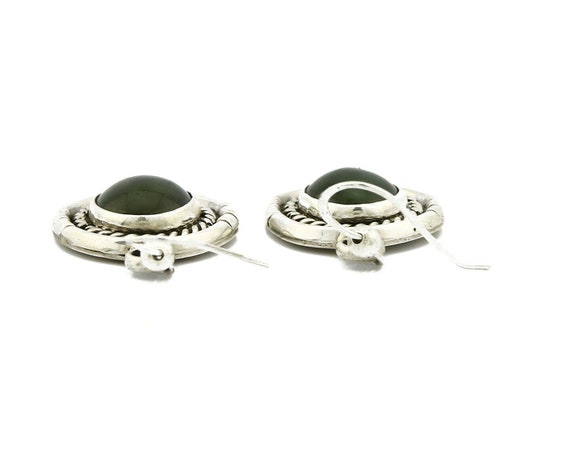 Women's Navajo Handmade Earrings .925 Silver & Ag… - image 5