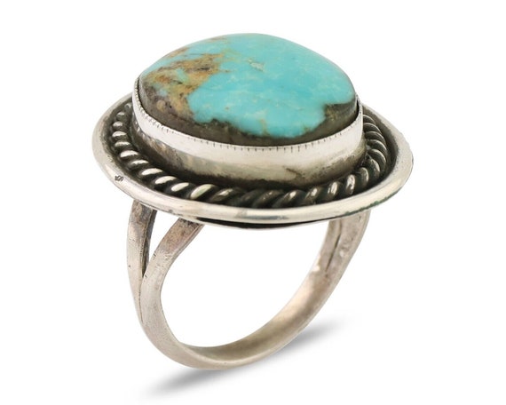 Navajo Handmade Ring 925 Silver Turquoise Native … - image 2