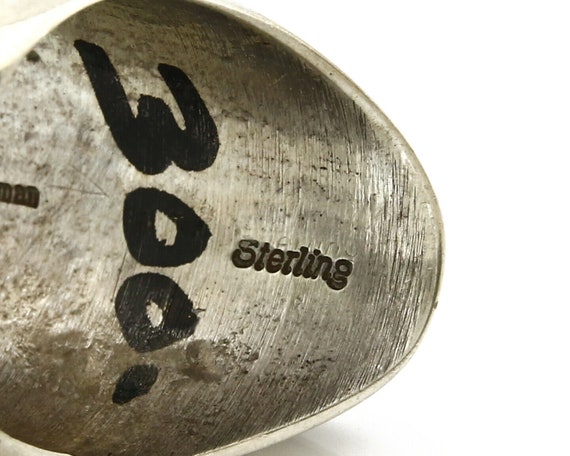Navajo Bird Ring .925 Silver Inlaid MOP & Pin She… - image 7