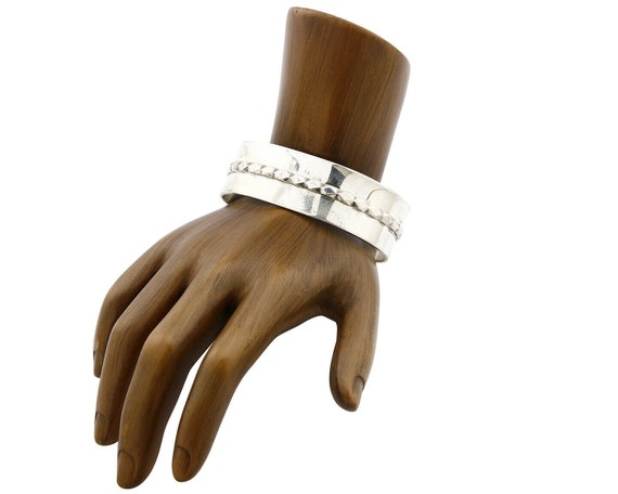 Women's Navajo Bracelet .925 Silver Handmade Arti… - image 3