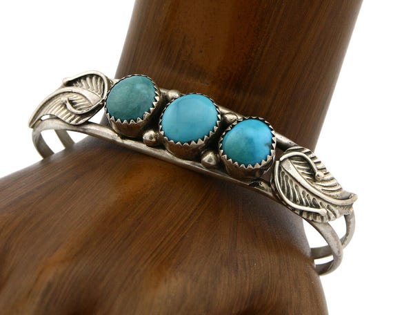 k*k様 SILVER925 NAVAJO BRACELET シルバーブレスレッ Bracelet - Navajo Silver Sterling by Jimmie KIng Jr., CJFBBR-103