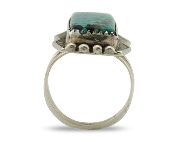 Navajo Ring 925 Silver Spiderweb Turquoise Artist… - image 3