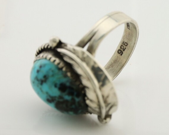 Navajo Ring 925 Silver Natural Blue Turquoise Nat… - image 7