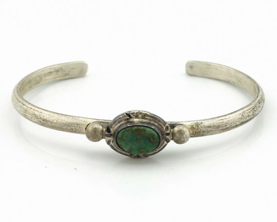 Navajo Bracelet .925 Silver Royston Turquoise Nat… - image 4