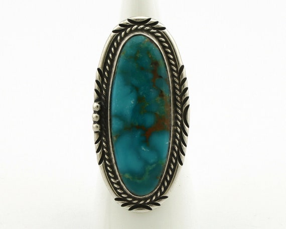 Navajo Ring .925 Silver Blue Southwest Turquoise … - image 4