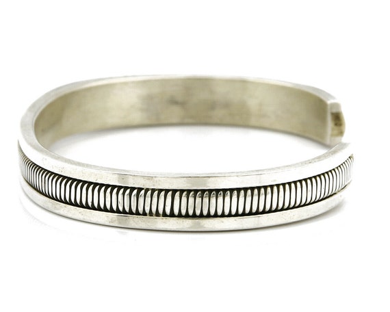 Women's Navajo Bracelet .925 Silver Handmade Cuff… - image 5
