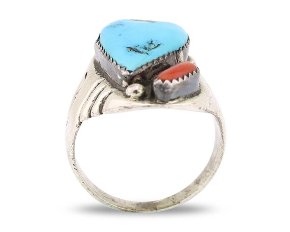 Navajo Ring 925 Silver Sleeping Beauty Turquoise … - image 3