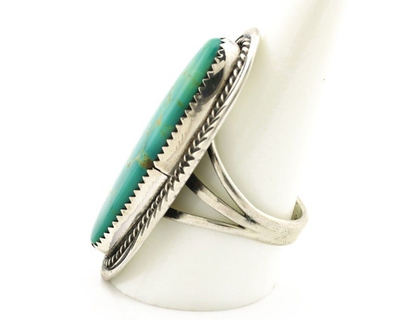 Navajo Ring 925 Silver Natural Mined Turquoise Ar… - image 5