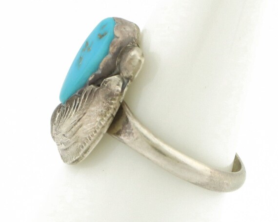 Zuni Ring 925 Silver Natural Mined Blue Turquoise… - image 5