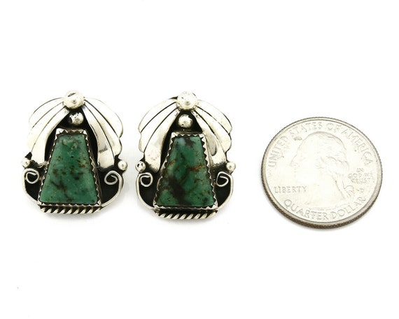 Women's Navajo Earrings .925 Silver Crescent Vall… - image 6