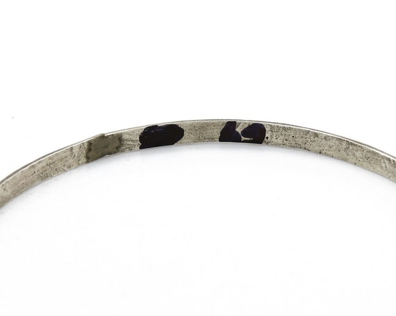 Women's Navajo Bracelet .925 Silver 3.5 mm Wide H… - image 6