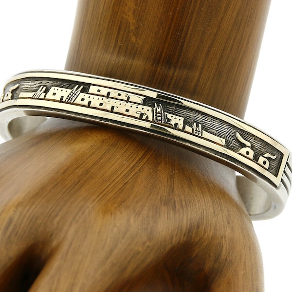 Women's Navajo Bracelet 14k & Silver Signed Lowell Draper C.80's