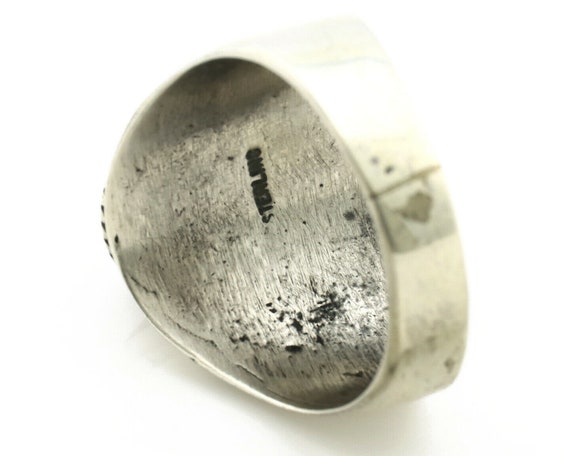 Navajo Ring .925 Silver Handmade Black Onyx Nativ… - image 7