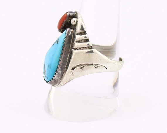 Navajo Ring 925 Silver Sleeping Beauty Turquoise … - image 6