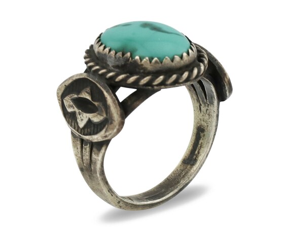 Navajo Ring .925 Silver Blue Turquoise Artist Sig… - image 2