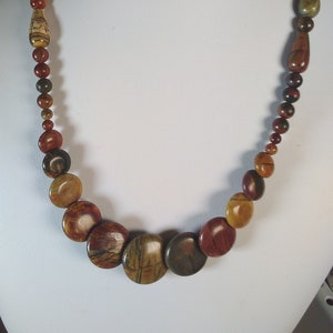 Picasso Jasper multidrop sterling silver natural crystal necklace with all grade AAA Picasso Jasper beads