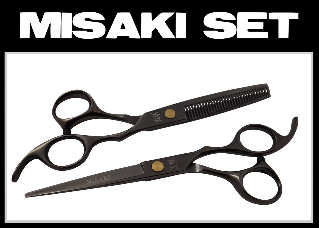Misaki Hair Scissors Set Thinning&cutting 6.0 With Case and Cutting