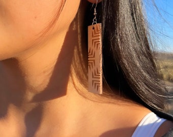 Native American jewelry-Frogfoot basket design earrings