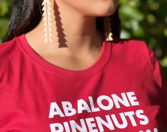 Native American Sturgeonback (long) basket design earrings