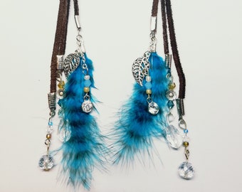 blue and brown cluster w/leather