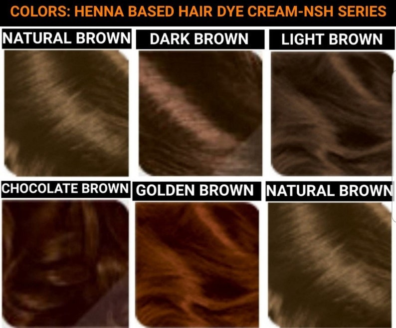 Henna Hair Dye Cream Kitdye Gray Hair or Change Hair Color to Black Brown Blonde and Redlong