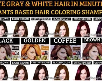 Light Brown Herbal Hair dye shampoo-dye gray and white hair in minutes-long lasting hair dye colors suitable for women men all genders