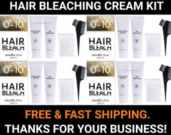 4 Kits-Hair Bleaching Cream-lighten hair up to 10 shades