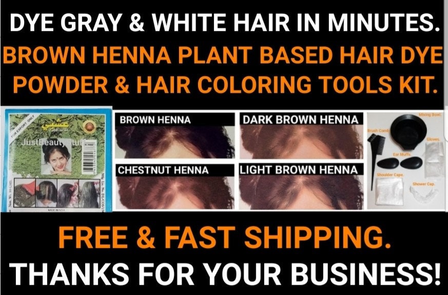 Brown Henna Hair Dye-color Gray and White Hair or Change Hair - Etsy Brown Henna Hair Dye-color Gray and White Hair or Change Hair - Etsy