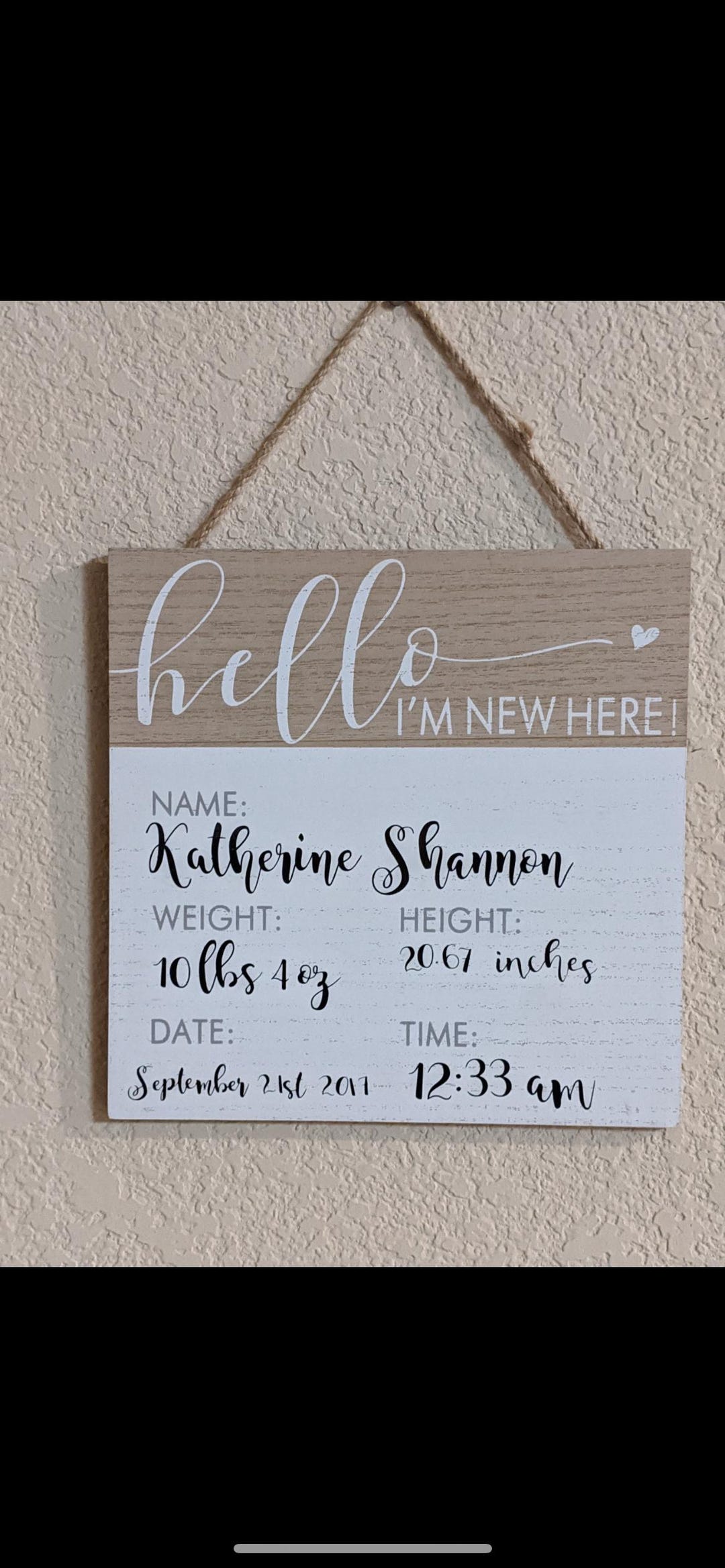 Personalized Baby Birth Stats Sign – Custom Newborn Announcement Plaque ...