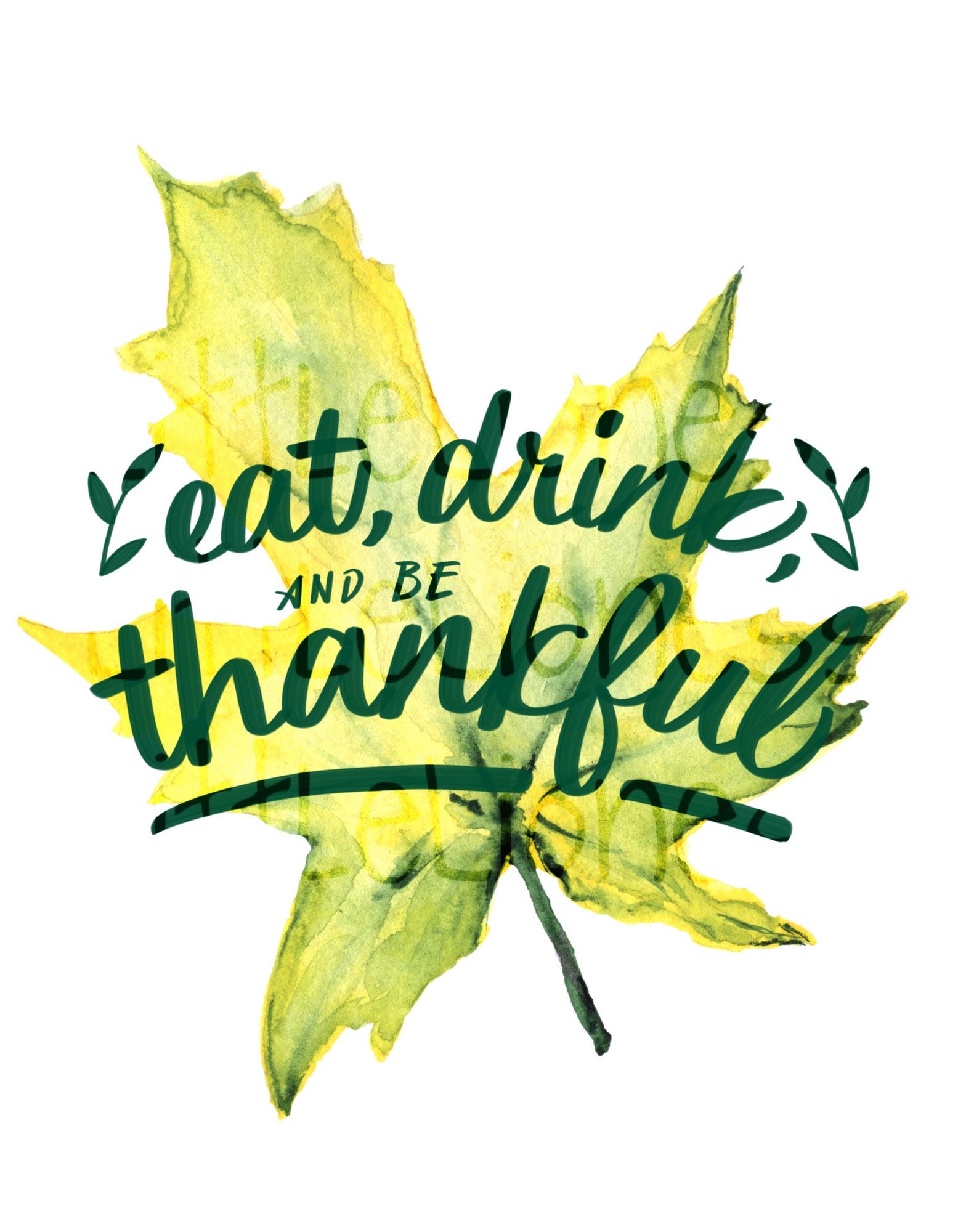 Eat Drink and Be Thankful PNG download | Etsy