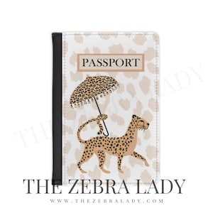 Preppy Leopard Regenschirm Passhülle