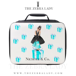 Pre-order  Audrey Girl Breakfast at Tiffany&#39;s Lunch Box Zipper Personalized Back to School