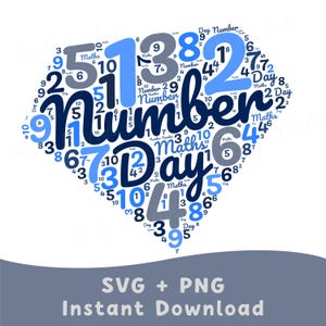Supereroe Giornata della matematica SVG per la Giornata nazionale della matematica PNG Numero bolla Divertente T-shirt Design Download digitale Numeri casuali Download istantaneo
