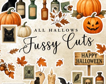 ジャンクジャーナルキット、ファジーカット、ハロウィン、カボチャ