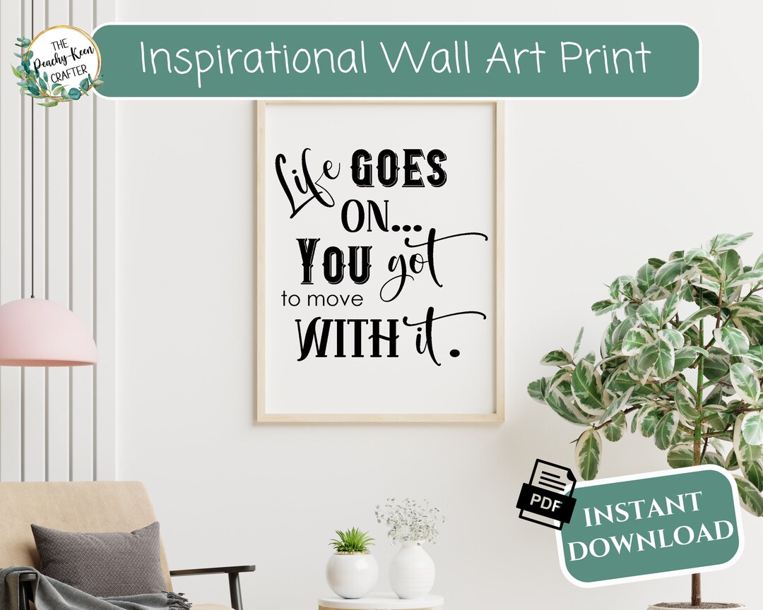Motivational Quote Wall Art for Living Room Inspirational Quote Wall ...